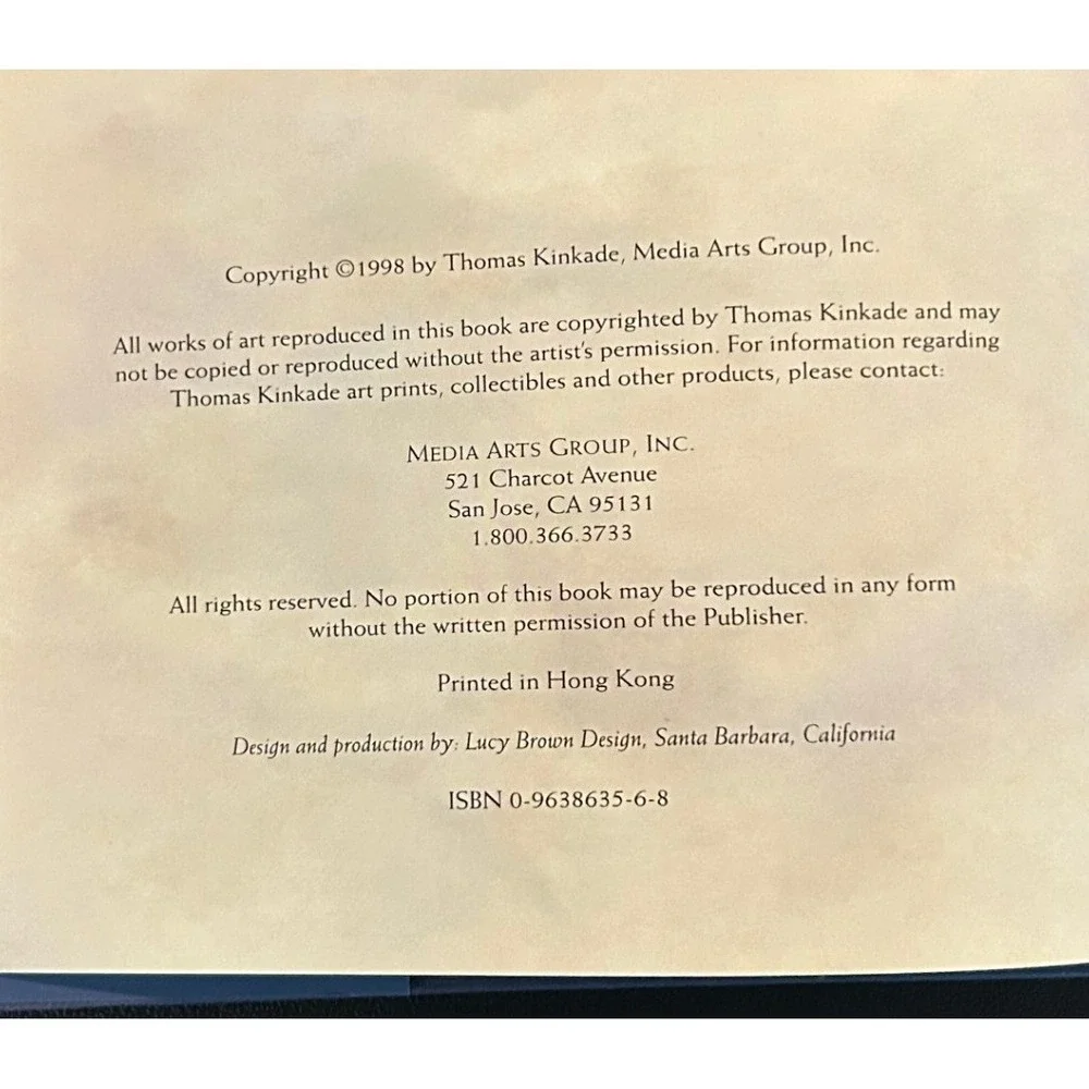 Thomas Kinkade Reflections of Light Hardcover Art Book 1998 Painter of Light